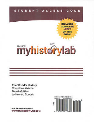 Book cover for MyLab History with Pearson eText -- Standalone Access Card -- for The World's History, Combined Volume