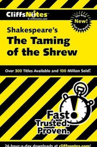Cover of Cliffsnotes on Shakespeare's the Taming of the Shrew
