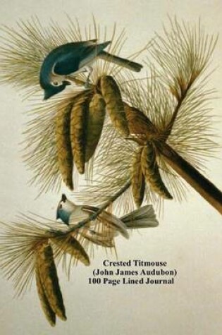 Cover of Crested Titmouse (John James Audubon) 100 Page Lined Journal