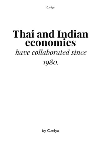 Cover of Thai and Indian economies have collaborated since 1980.