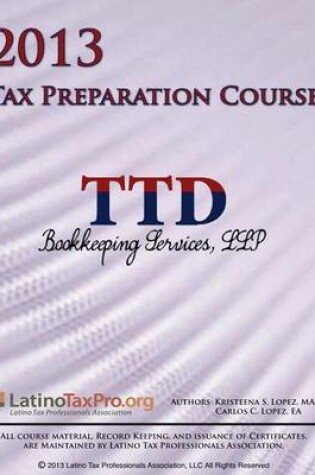 Cover of 2013 Tax Preparation Course
