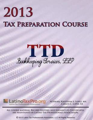 Book cover for 2013 Tax Preparation Course