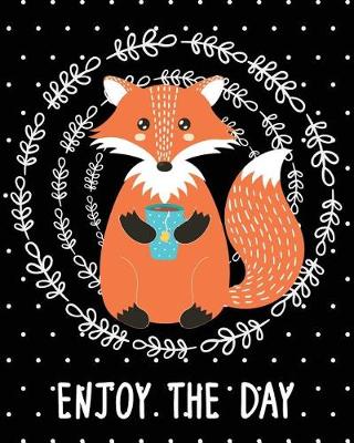 Book cover for Bullet Journal Notebook Cute Fox Drinking Tea - Enjoy the Day 5