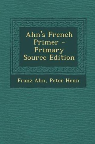 Cover of Ahn's French Primer