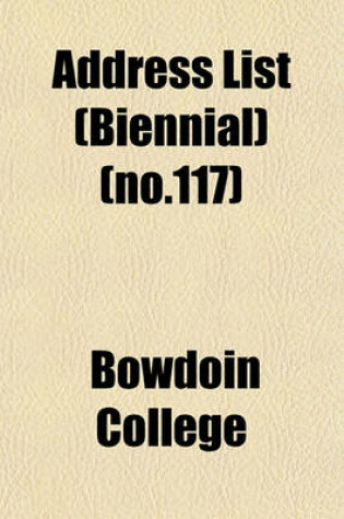 Cover of Address List (Biennial) (No.117)