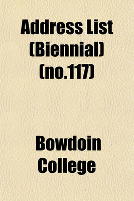 Book cover for Address List (Biennial) (No.117)