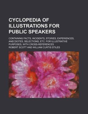 Book cover for Cyclopedia of Illustrations for Public Speakers; Containing Facts, Incidents, Stories, Experiences, Anecdotes, Selections, Etc. for Illustrative Purposes, with Cross-References