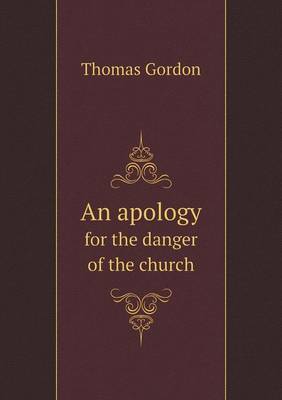 Book cover for An apology for the danger of the church