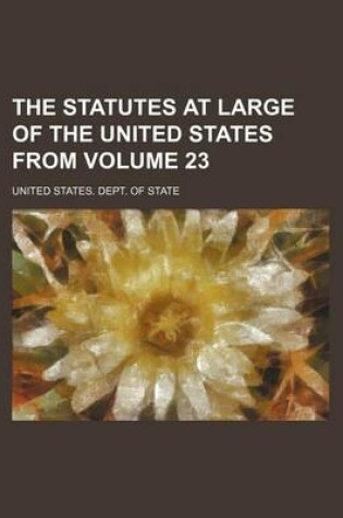 Cover of The Statutes at Large of the United States from Volume 23