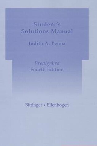 Cover of Student Solutions Manual for Prealgebra