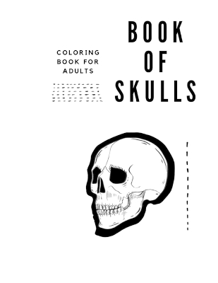 Book cover for Book of Skulls - coloring book for adults