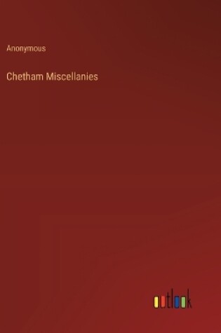 Cover of Chetham Miscellanies