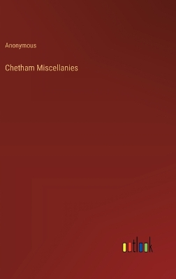 Book cover for Chetham Miscellanies