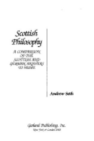 Cover of Scottish Philosophy