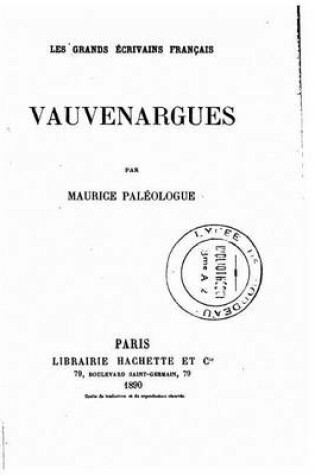 Cover of Vauvenargues