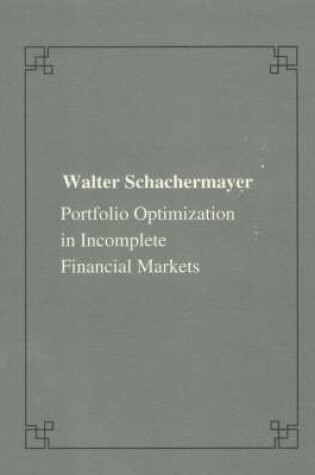 Cover of Portfolio optimizations in incomplete financial markets