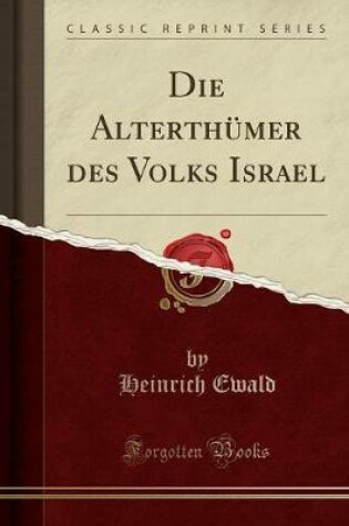 Cover of Die Alterthümer Des Volks Israel (Classic Reprint)