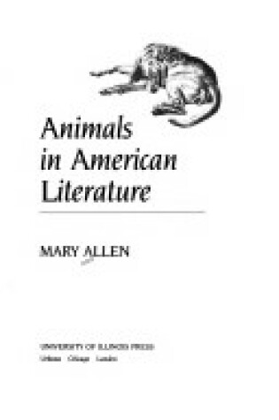 Cover of Animals in American Literature