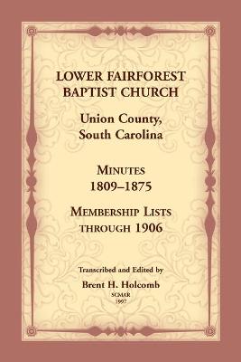 Book cover for Lower Fairforest Baptist Church, Union County, South Carolina