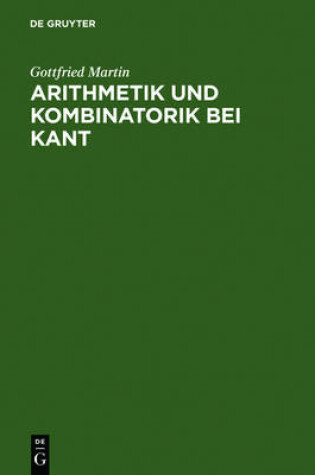 Cover of Arithmetik Und Kombinatorik Bei Kant