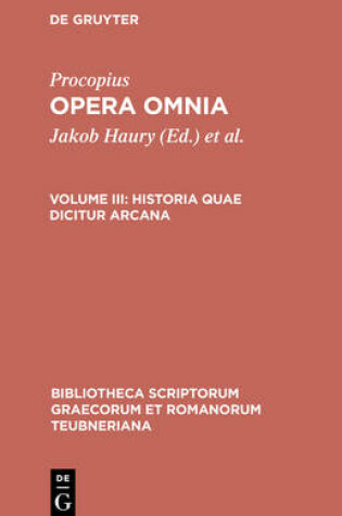 Cover of Historia Quae Dicitur Arcana