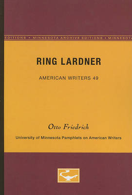 Book cover for Ring Lardner - American Writers 49