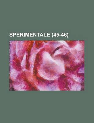 Book cover for Sperimentale (45-46)