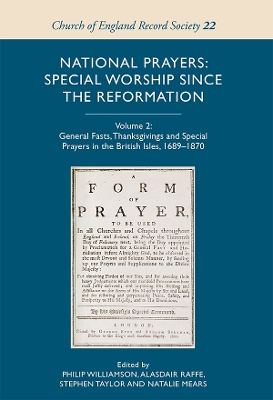 Book cover for National Prayers: Special Worship since the Reformation