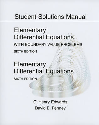 Book cover for Student Solutions Manual for Elementary Differential Equations