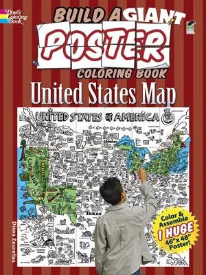 Cover of Build a Giant Poster Coloring Book--United States Map