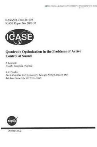 Cover of Quadratic Optimization in the Problems of Active Control of Sound