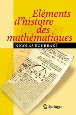 Cover of Elements D'Histoire DES Mathematiques