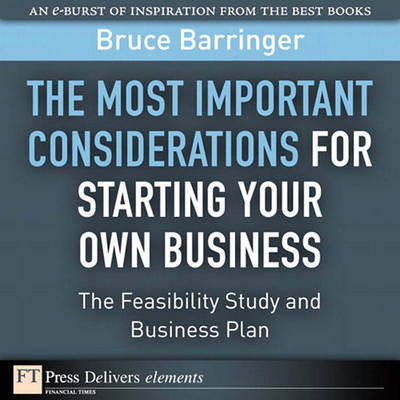 Book cover for The Most Important Considerations for Starting Your Own Business