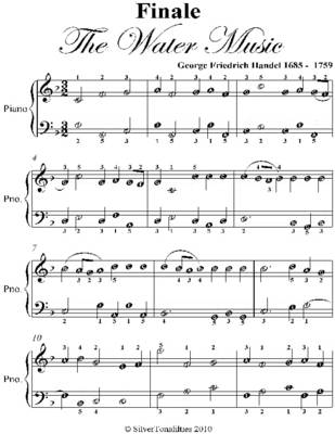 Book cover for Finale the Water Music Easy Piano Sheet Music