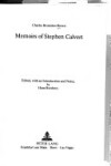 Book cover for Charles Brockden Brown- Memoirs of Stephen Calvert