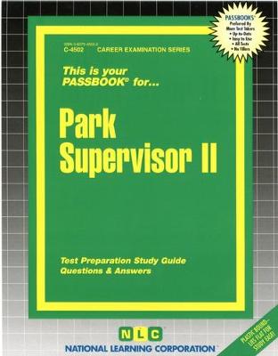 Book cover for Park Supervisor II