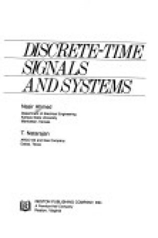 Cover of Discrete Time Systems and Signals