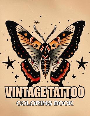 Book cover for Vintage Tattoo Coloring Book