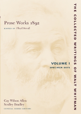 Book cover for Prose Works 1892: Volume I