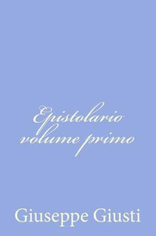 Cover of Epistolario volume primo