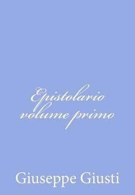 Book cover for Epistolario volume primo