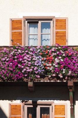 Book cover for Charming Balcony Covered with Colorful Flowers Journal