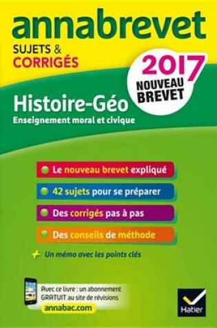 Cover of Annales Annabrevet 2017 Histoire Geographie EMC 3e