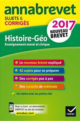 Book cover for Annales Annabrevet 2017 Histoire Geographie EMC 3e