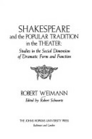 Cover of Shakespeare and the Popular Tradition in the Theater