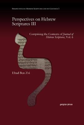 Cover of Perspectives on Hebrew Scriptures III