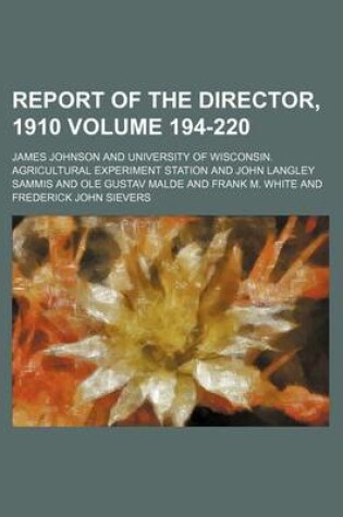 Cover of Report of the Director, 1910 Volume 194-220