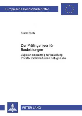 Cover of Der Pruefingenieur Fuer Bauleistungen