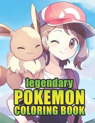 Book cover for legendary pokemon coloring book