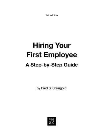 Book cover for Hiring Your First Employee